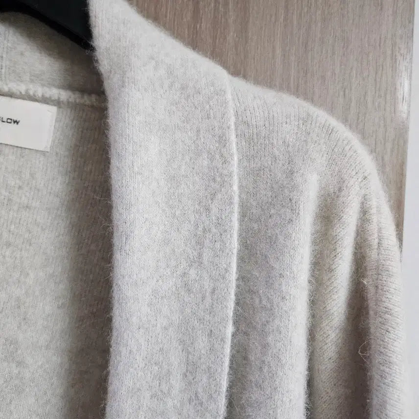 [BUNJANG] Fox Shawl Long Knit Coat / 폭스 숄 롱니트 코트