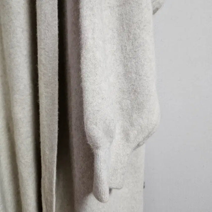 [BUNJANG] Fox Shawl Long Knit Coat / 폭스 숄 롱니트 코트
