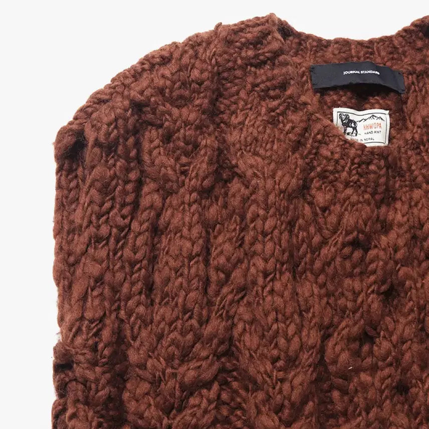 [BUNJANG] Journal Standard Roping Yarn Short Knit Vest / 저널스탠다드 로핑 얀 숏 니트 베스트