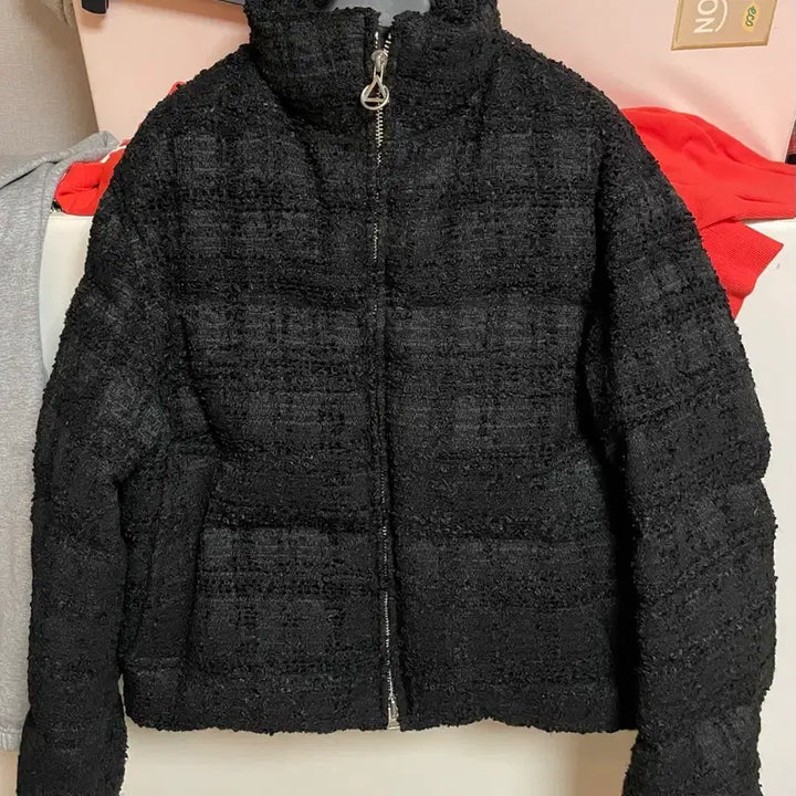 [BUNJANG] Solid Homme Tweed Goose Down Padded Jacket / 25fw 솔리드옴므 트위드 구스다운 95사이즈