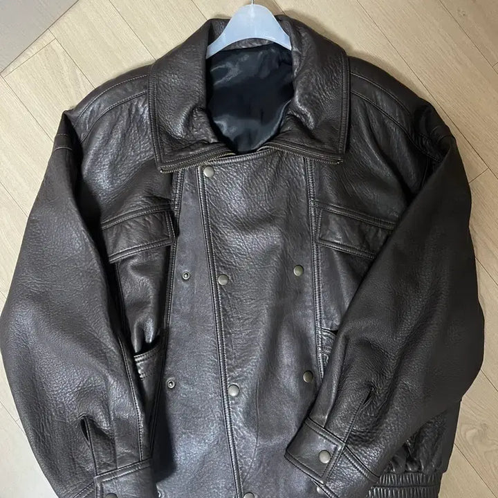 [BUNJANG] Saint Laurent Brown Leather Jacket / 생로랑 가죽자켓