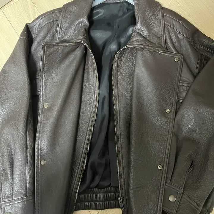 [BUNJANG] Saint Laurent Brown Leather Jacket / 생로랑 가죽자켓