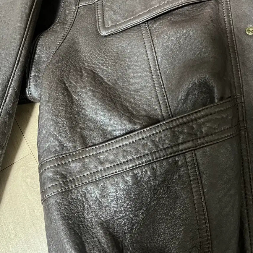 [BUNJANG] Saint Laurent Brown Leather Jacket / 생로랑 가죽자켓