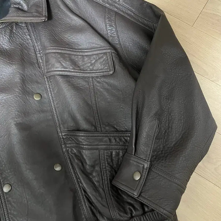 [BUNJANG] Saint Laurent Brown Leather Jacket / 생로랑 가죽자켓