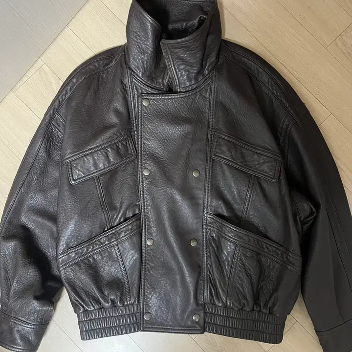 [BUNJANG] Saint Laurent Brown Leather Jacket / 생로랑 가죽자켓