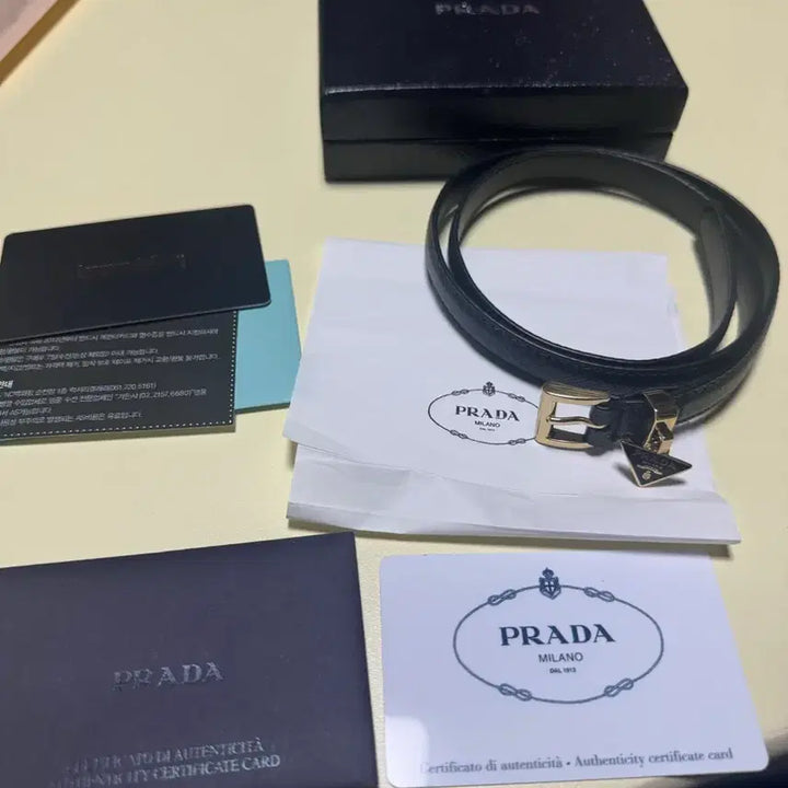 [BUNJANG] Prada Saffiano Leather Belt / 프라다 벨트