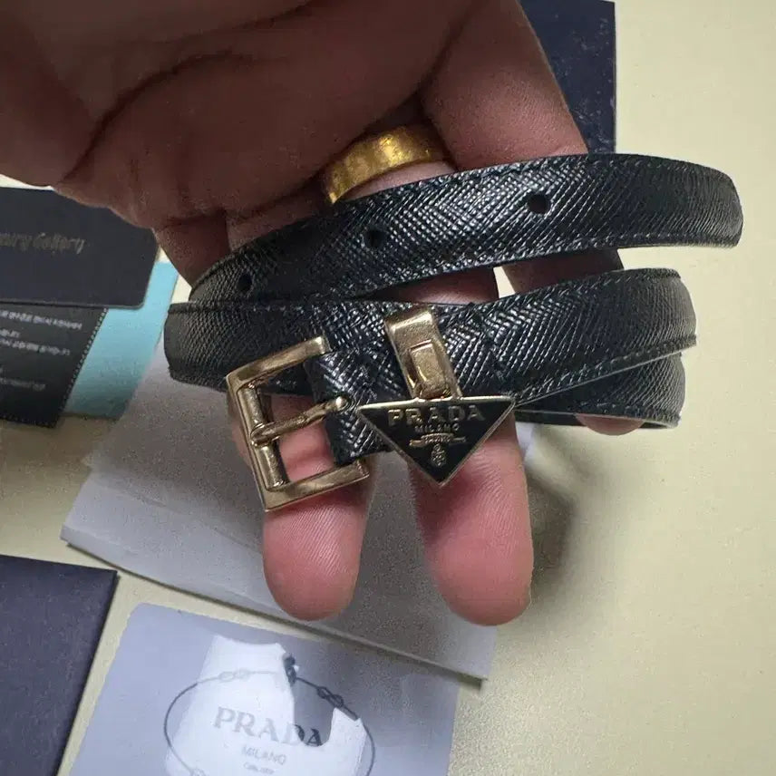 [BUNJANG] Prada Saffiano Leather Belt / 프라다 벨트