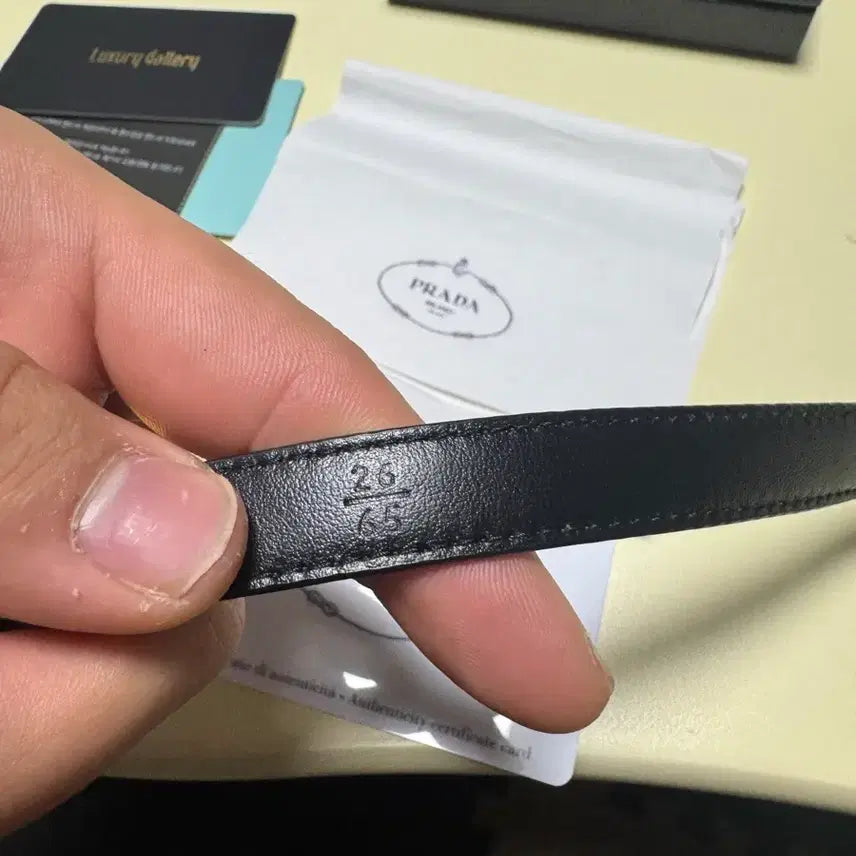 [BUNJANG] Prada Saffiano Leather Belt / 프라다 벨트