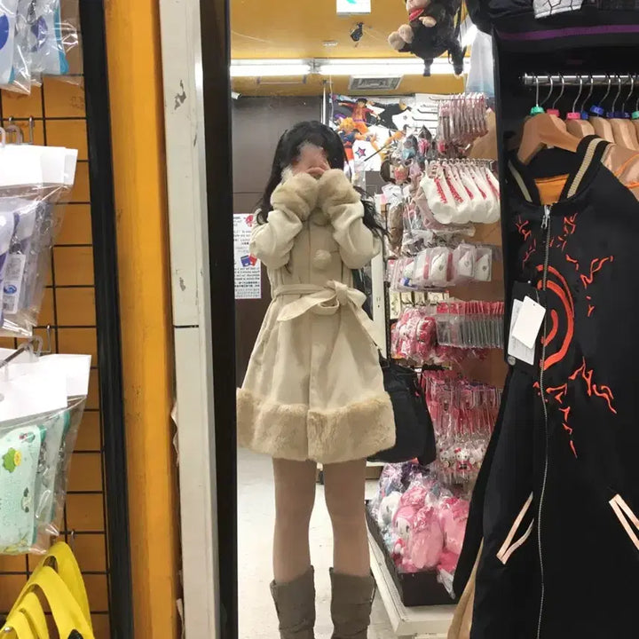 [BUNJANG] ANC Rouge Beige Vintage Coat / 앙크루즈 베이지 빈티지 코트 달천깔 라떼갸루 판매 양도