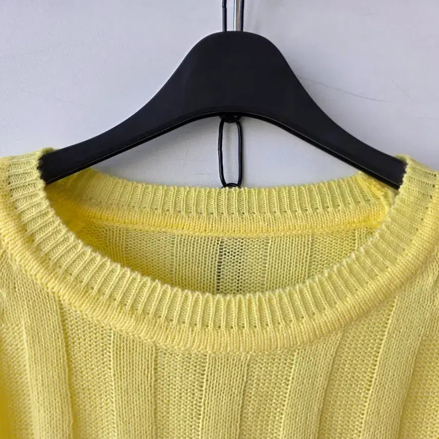 [BUNJANG] Yellow Raglan Knit Sweater / 55-66)옐로우 래글런 니트/새제품