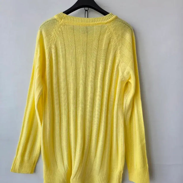 [BUNJANG] Yellow Raglan Knit Sweater / 55-66)옐로우 래글런 니트/새제품