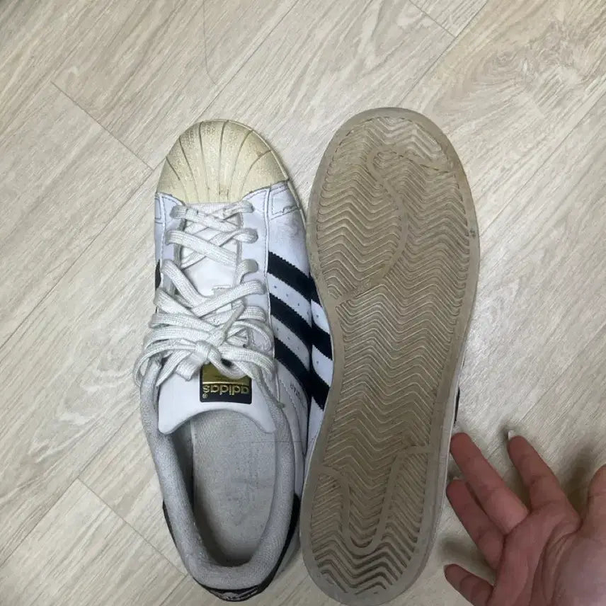 [BUNJANG] Adidas Superstar White Black Sneakers / 아디다스 슈퍼스타 흰검 운동화