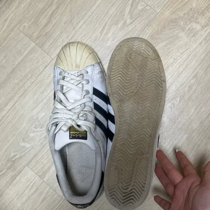 [BUNJANG] Adidas Superstar White Black Sneakers / 아디다스 슈퍼스타 흰검 운동화