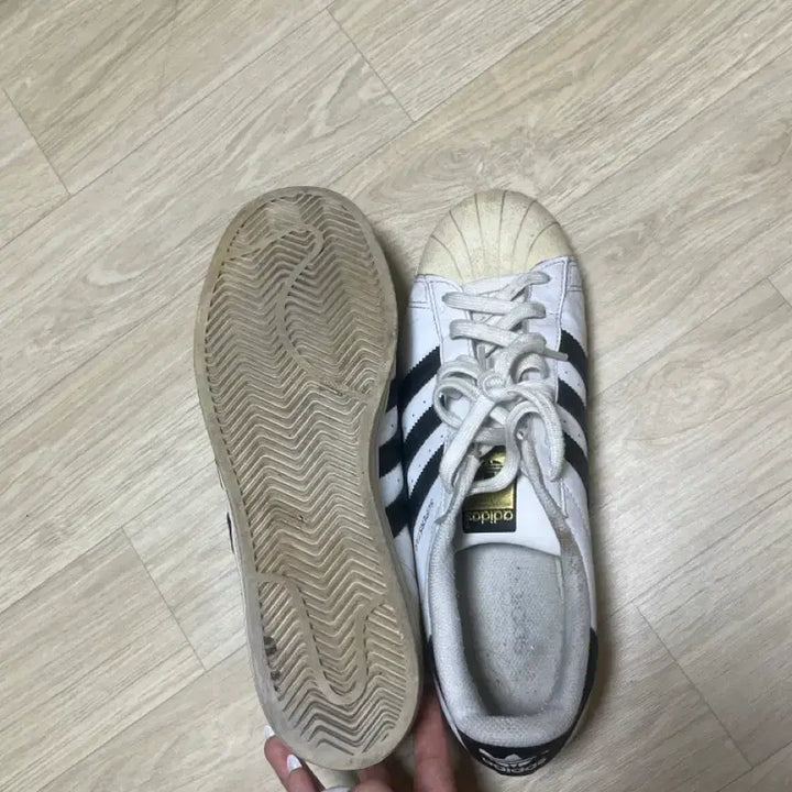 [BUNJANG] Adidas Superstar White Black Sneakers / 아디다스 슈퍼스타 흰검 운동화