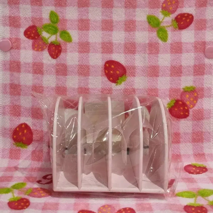 [BUNJANG] Kitty Strawberry Memo Stand Storage Box / 고전 키티 딸기 메모 스탠드 북스탠드 보관함 문구