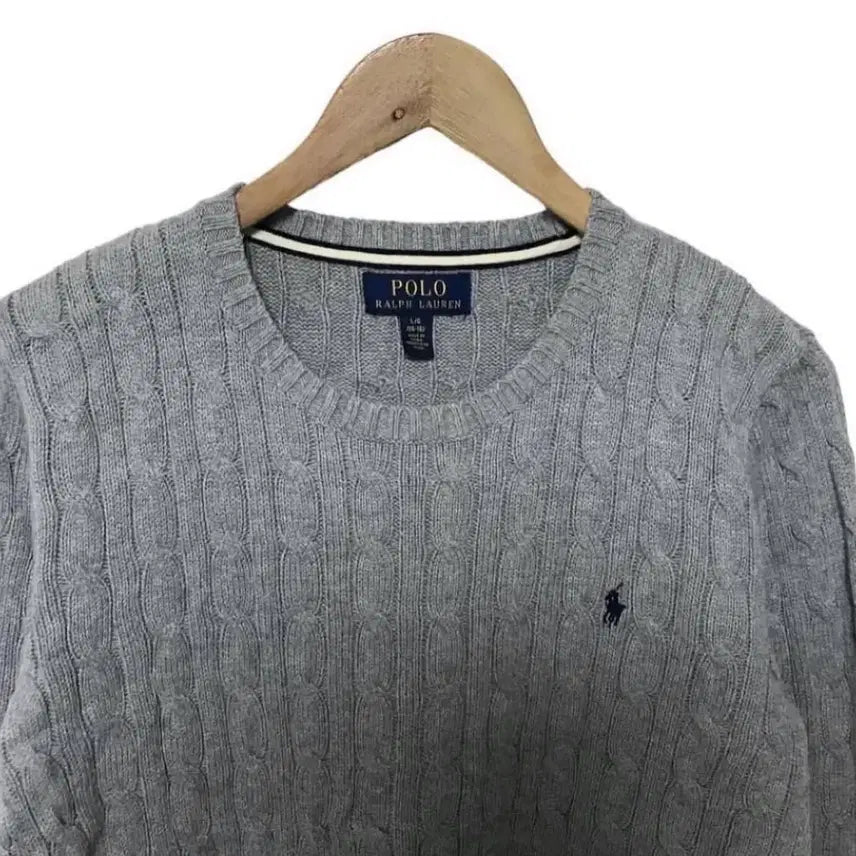 [BUNJANG] Polo Cable Knit Sweater / 폴로 꽈배기 니트 신형택