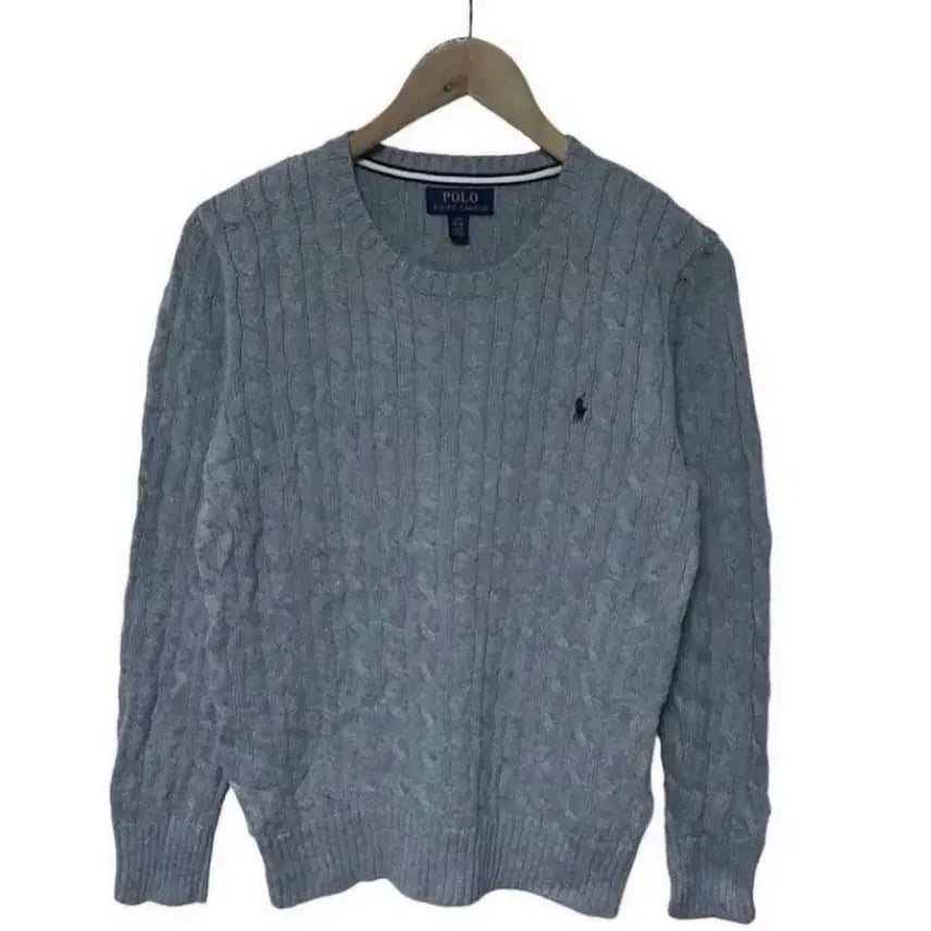 [BUNJANG] Polo Cable Knit Sweater / 폴로 꽈배기 니트 신형택