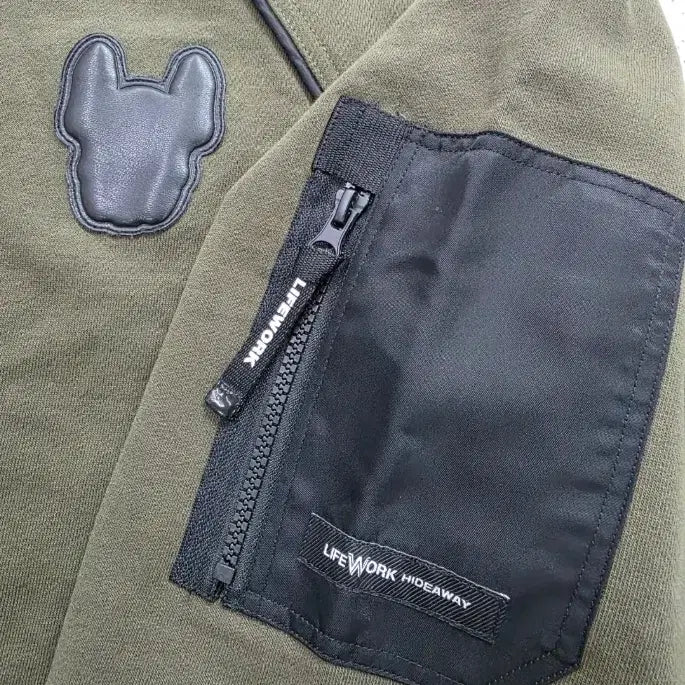 [BUNJANG] LifeWork Khaki Sweatshirt / 라이프워크 카키색 맨투맨 100