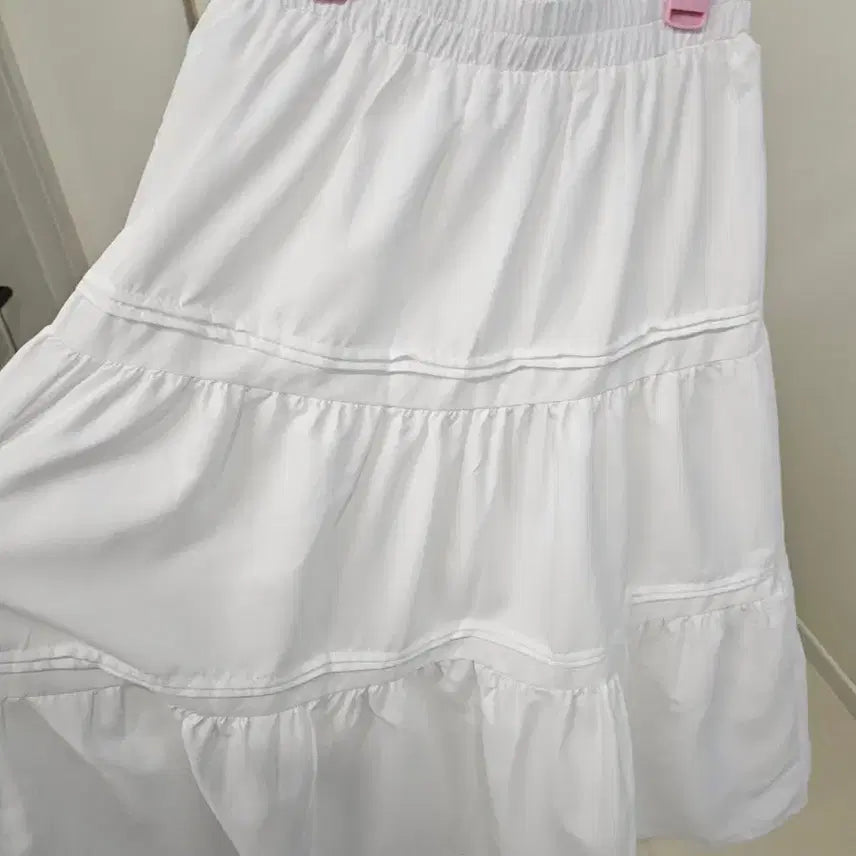 [BUNJANG] Pleated Ruffle Long Skirt / 핀턱주름 캉캉롱스커트