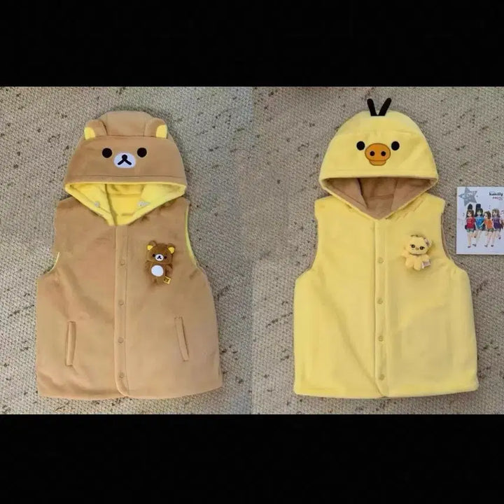 [BUNJANG] Rilakkuma Kiiroitori Reversible Vest / 타오바오 리락쿠마 키이로이토리 리버시블 조끼
