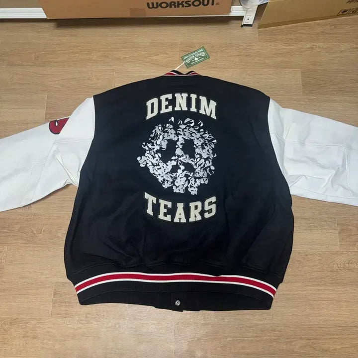 [BUNJANG] Denim Tears Peace Varsity Jacket XL / 데님티어스 피스 바시티 자켓 xl 사이즈
