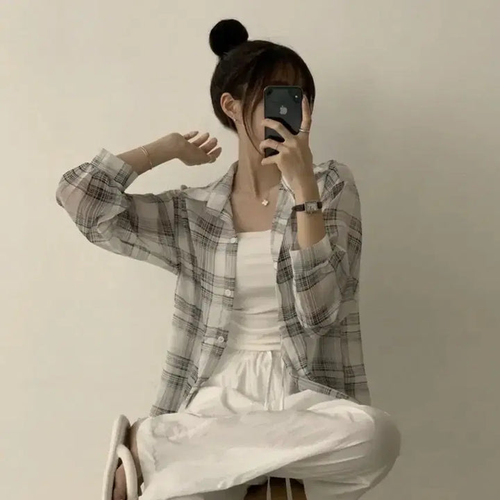 [SOLD OUT] 체크 셔츠 남방