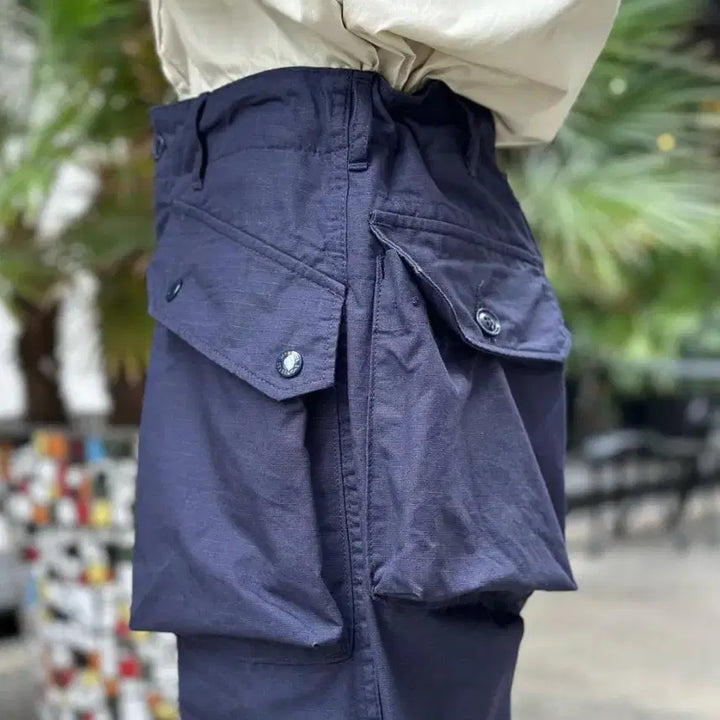 [BUNJANG] Engineered Garments Norwegian Pants Olive Cotton Ripstop / [L] 엔지니어드가먼츠 노르웨이지안 팬츠 올리브 코튼 립스탑 엔가