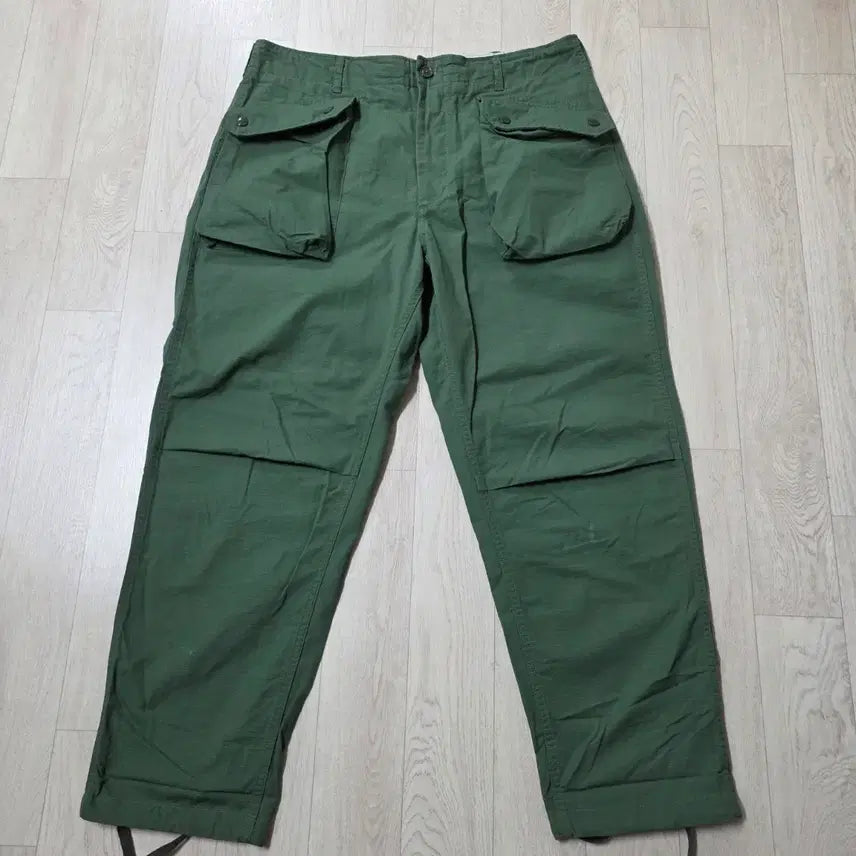 [BUNJANG] Engineered Garments Norwegian Pants Olive Cotton Ripstop / [L] 엔지니어드가먼츠 노르웨이지안 팬츠 올리브 코튼 립스탑 엔가