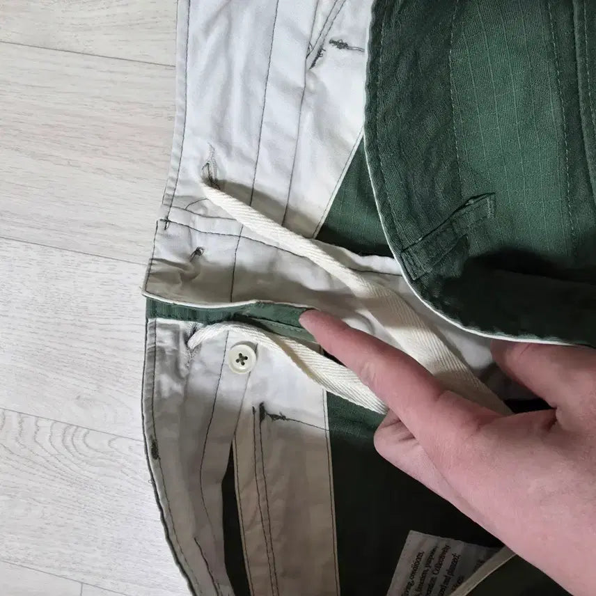 [BUNJANG] Engineered Garments Norwegian Pants Olive Cotton Ripstop / [L] 엔지니어드가먼츠 노르웨이지안 팬츠 올리브 코튼 립스탑 엔가