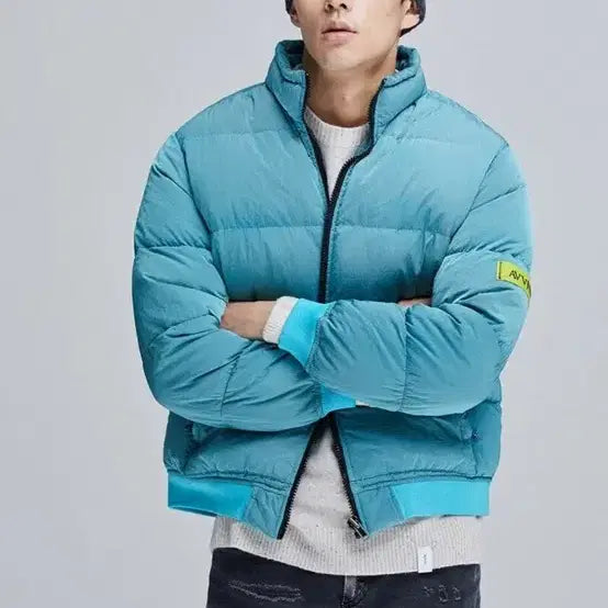 [BUNJANG] AB6IX Nylon Goose Down Padded Jacket / 아비쏘 나일론 구스다운패딩 (스톤같은 원단)