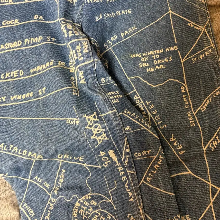 [BUNJANG] Supreme Gonz Map Denim Pants 30 Size / 슈프림 곤즈 맵 데님 팬츠 30 사이즈