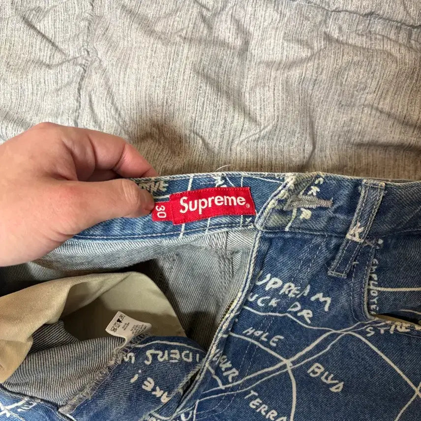 [BUNJANG] Supreme Gonz Map Denim Pants 30 Size / 슈프림 곤즈 맵 데님 팬츠 30 사이즈