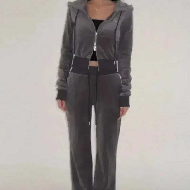 [BUNJANG] Pale Jade Velour Training Set / 페일제이드 페제 벨로아 벨루아 트레이닝셋업후드집업팬츠