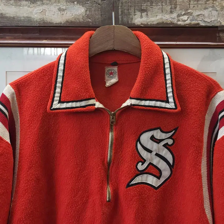 [BUNJANG] Vintage Terry Knit Sweatshirt / 60s 빈티지 스웻셔츠 테리원단 니트 카라티 빈티지 티셔츠 L