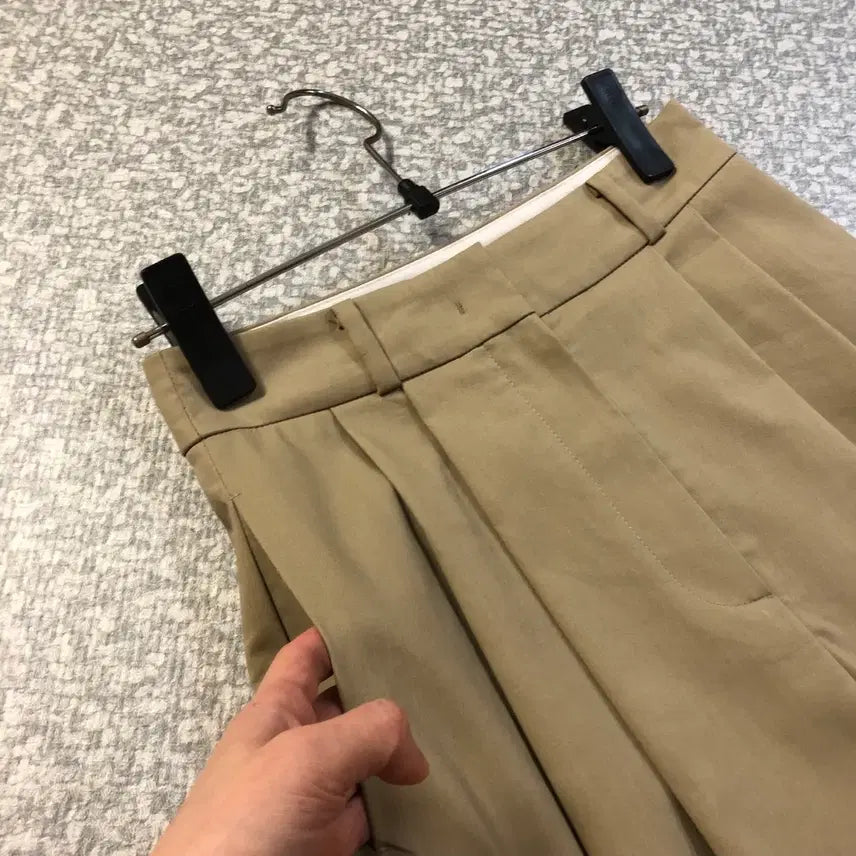 [BUNJANG] YUMER 핀턱 쇼츠 Bermuda Shorts Beige / 유메르 핀턱 쇼츠 반바지 0사이즈 올드머니룩 베이지 버뮤다