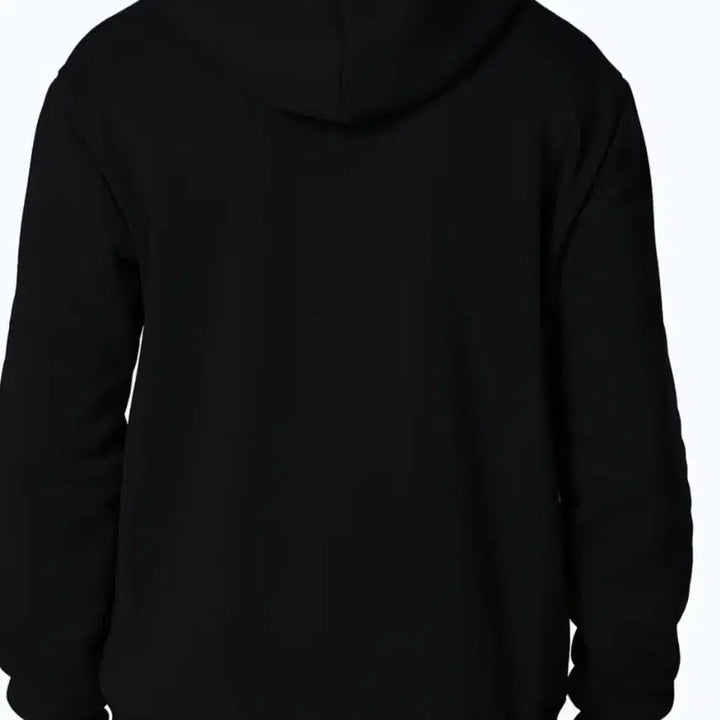[BUNJANG] Unbranded Black Fleece Lined Hoodie Zip-Up - Unisex XL / 새상품 블랙 약기모 후드 집업 남여공용 XL사이즈