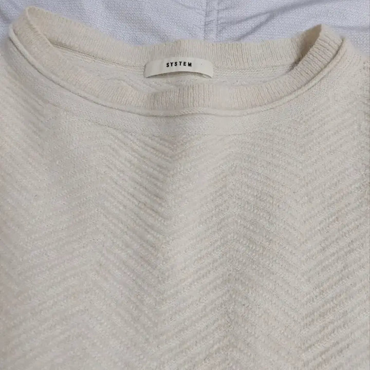 [BUNJANG] System Ivory Knit Sweater / 한섬 시스템봄가을니트55