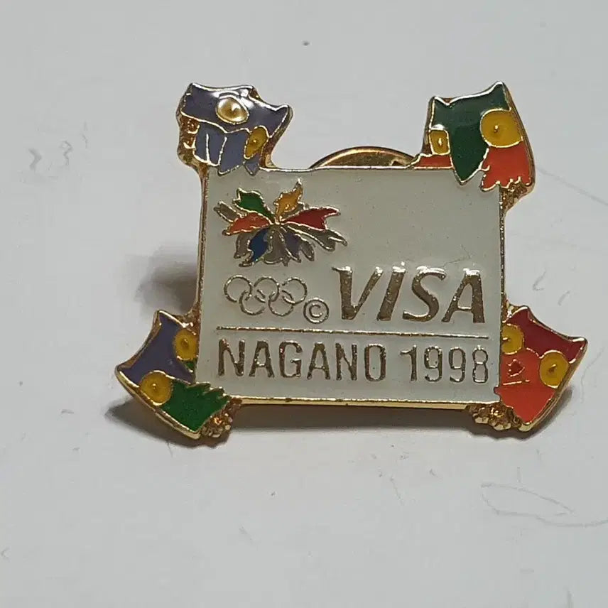 [BUNJANG] Nagano Olympic Commemorative Pin Badges Set / 나가노 올림픽 기념 핀뱃지 2종 세트