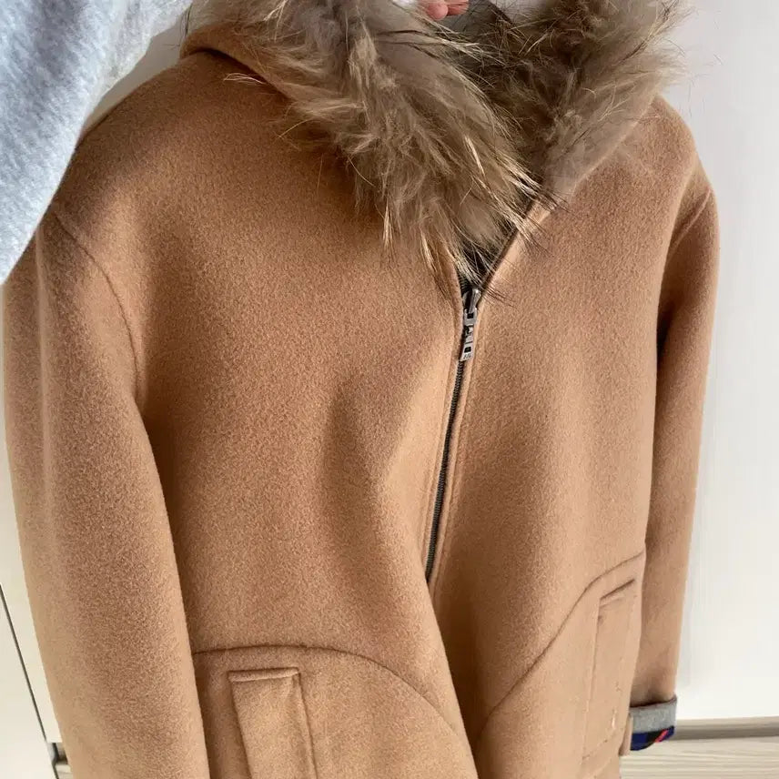 [BUNJANG] Fur Hooded Coat / 퍼후드 코트