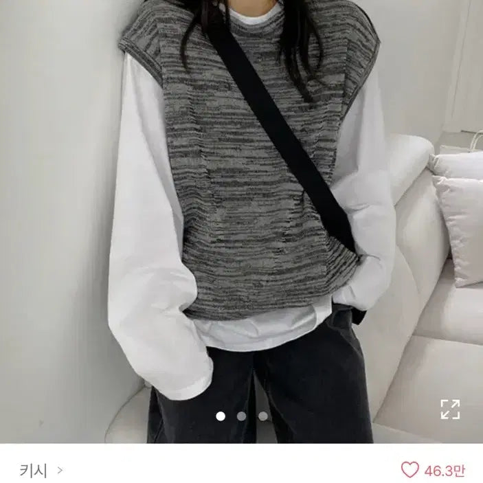 [BUNJANG] Mix Knit Vest / 믹스 짜임 니트 조끼 베스트