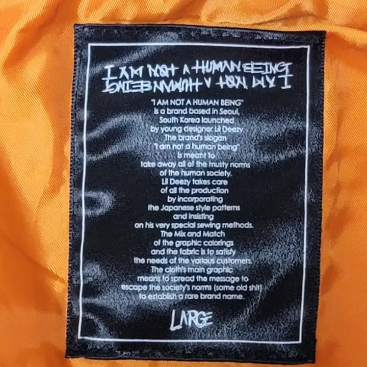 [BUNJANG] I'm Not a Human Being Printed Lightweight Jacket / (L)아임낫어휴먼비잉 프린팅 경량 자켓 판매합니다