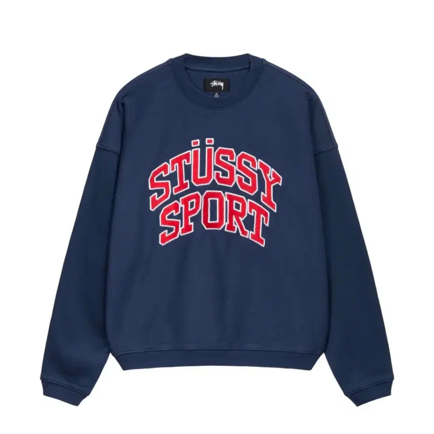 [BUNJANG] Stussy Relaxed Oversized Crewneck Navy / [XL]스투시 스포츠 릴렉스드 오버사이즈 크루넥 네이비