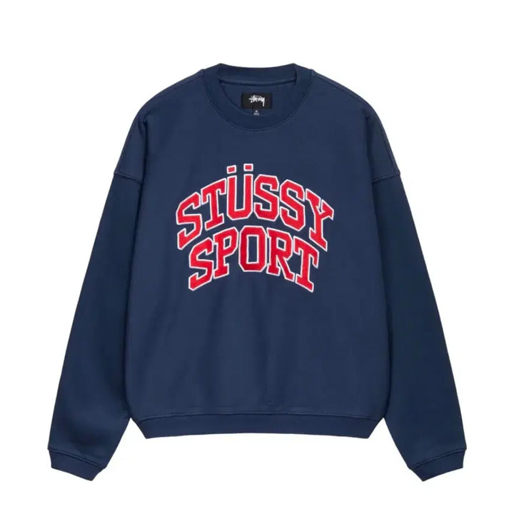 [BUNJANG] Stussy Relaxed Oversized Crewneck Navy / [XL]스투시 스포츠 릴렉스드 오버사이즈 크루넥 네이비