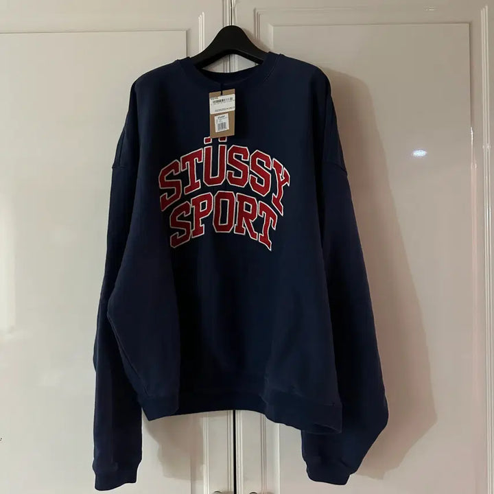[BUNJANG] Stussy Relaxed Oversized Crewneck Navy / [XL]스투시 스포츠 릴렉스드 오버사이즈 크루넥 네이비