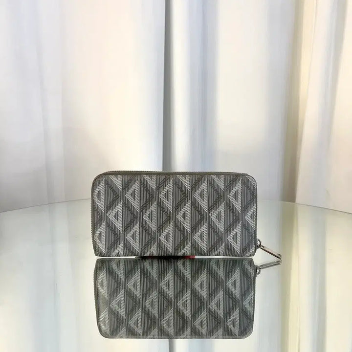 [BUNJANG] Dior Diamond Zipper Long Wallet / 디올 다이아 지퍼돌이 장지갑