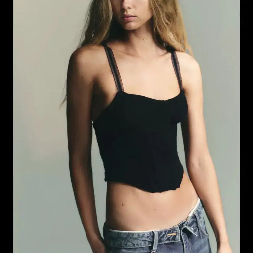[BUNJANG] ZARA Jacquard Corset Top / 자라 자카드 코르셋 탑