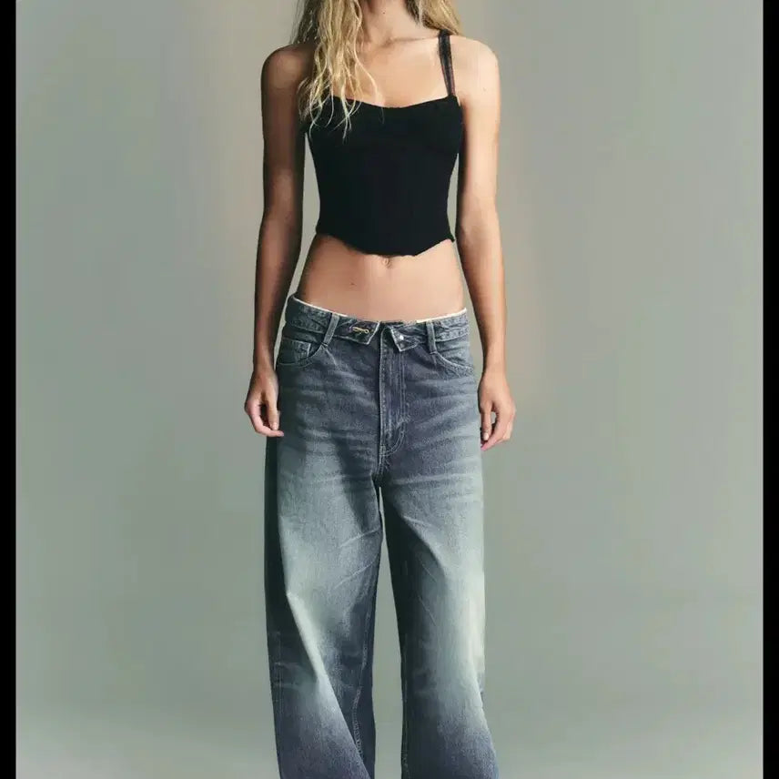 [BUNJANG] ZARA Jacquard Corset Top / 자라 자카드 코르셋 탑