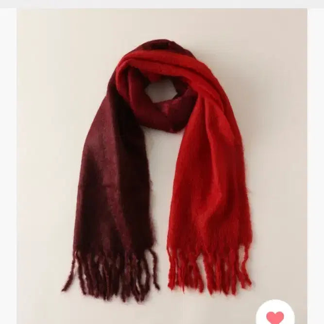 [BUNJANG] GANNI Mohair Gradient Scarf / GANNI Mohair Gradient Scarf Red-Brown
