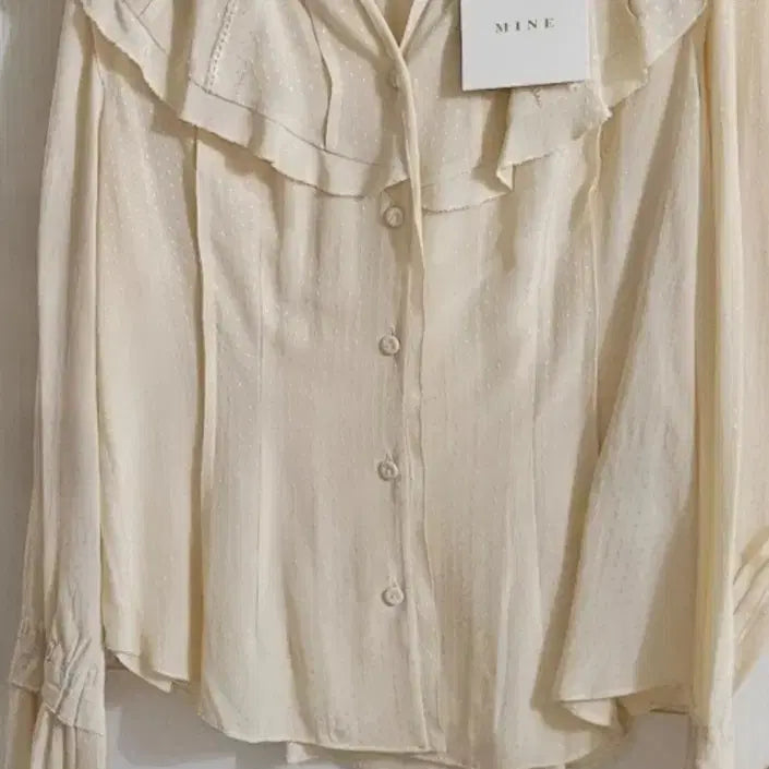 [BUNJANG] Mine Frill Blouse / 한섬 MINE 마인 프릴 블라우스 55  새상품