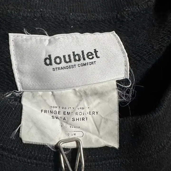 [BUNJANG] Doublet Black Men's Sweatshirt / 더블렛 블랙 맨투맨